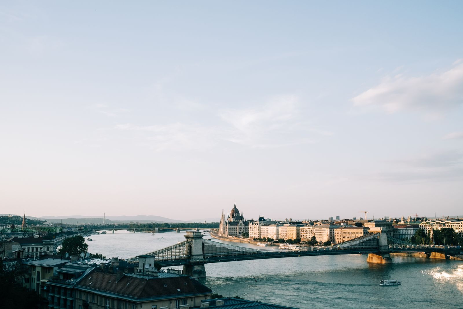 Budapest Chain Bridge and Parliament on the Danube, on top rated river cruise routes
