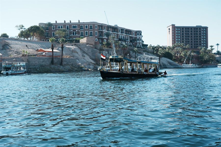 Tour boats on the Nile at Aswan