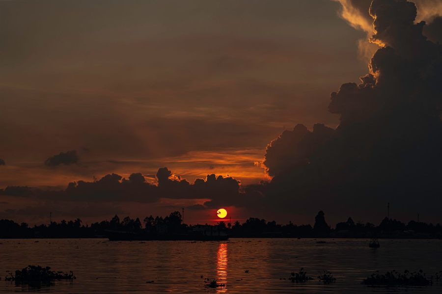 Sunset over the Mekong Delta