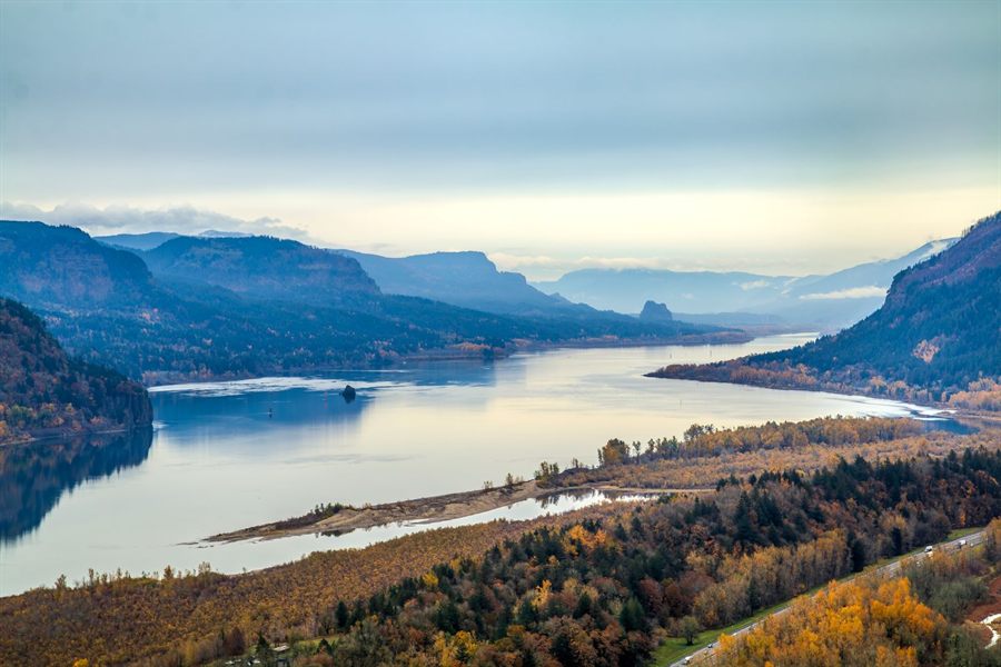 Columbia River Gorge in autumn